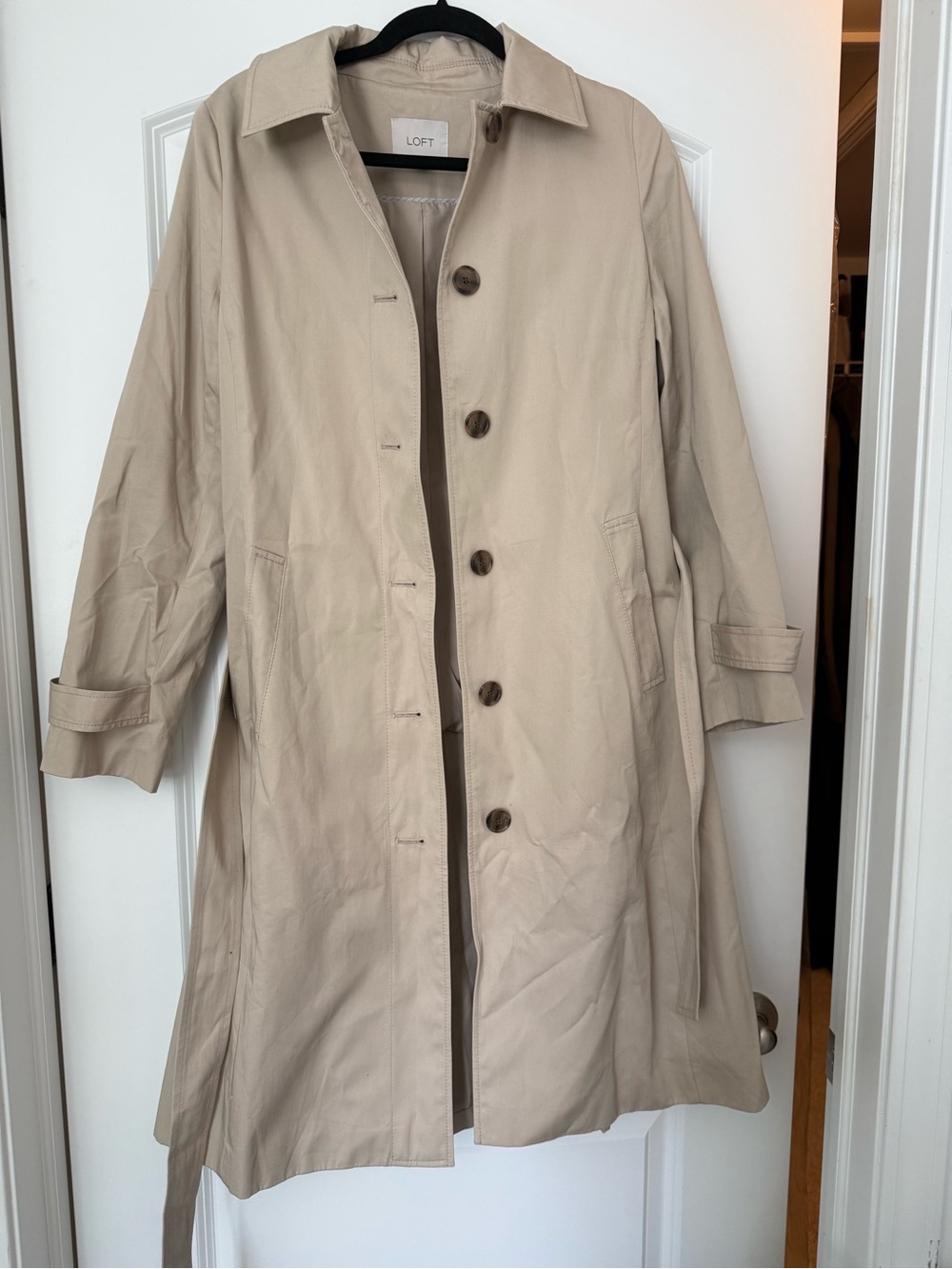 LOFT Women's Beige Trench Coat NEW small